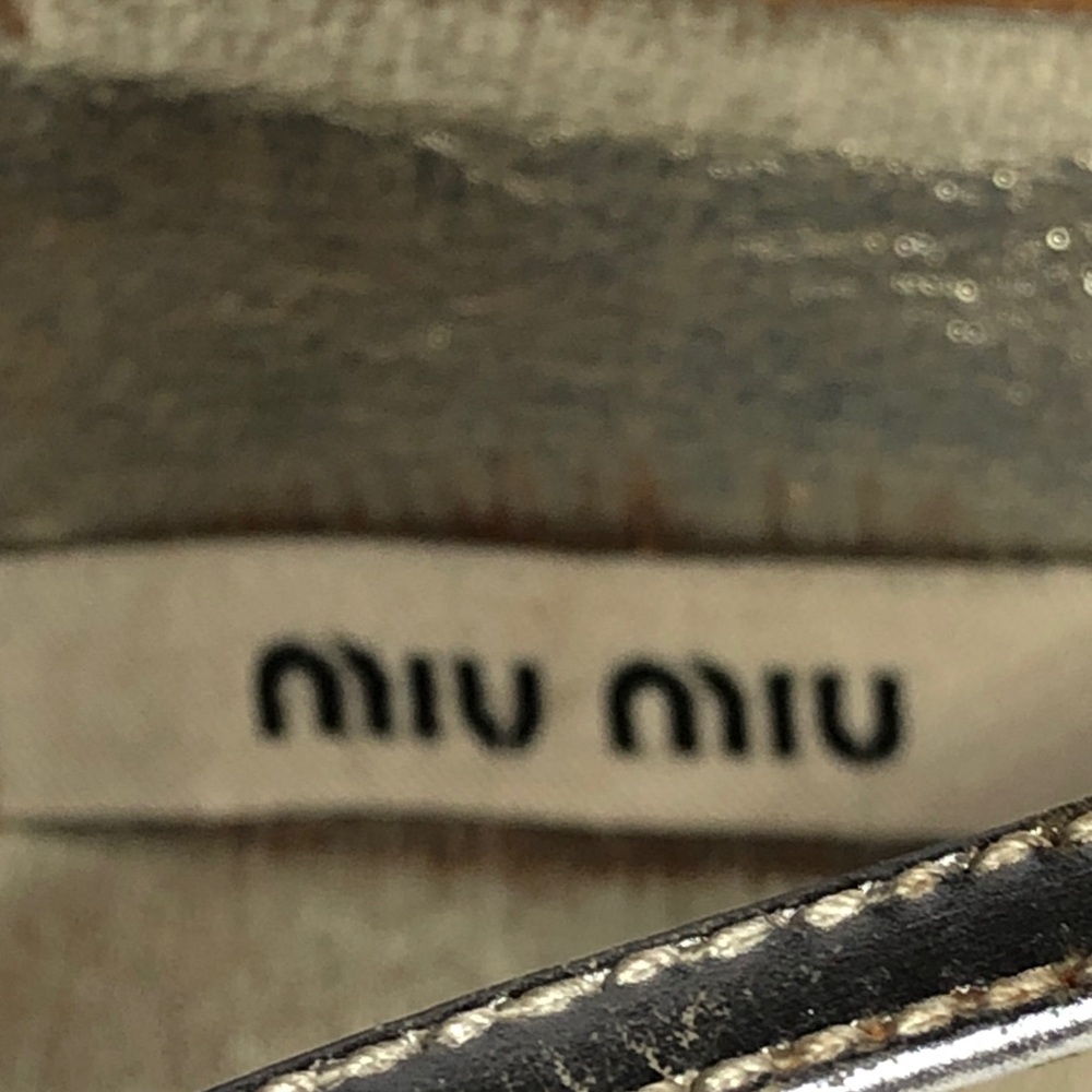Glitzy Authentic Miu Miu Metallic Strappy Heels, Size 6 1/2 (US) - Picture 10 of 16